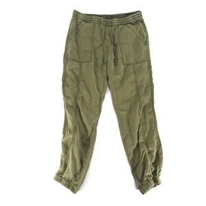 Anthropologie Hei Hei‎ Midland Jogger Pants Olive Green Size Small Drawstring